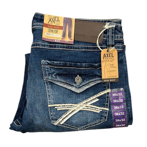 NEW T.K. Axel Mens Slim Boot Jeans - Picture 1 of 8